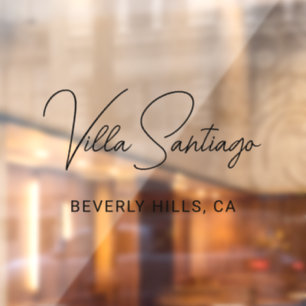 Persoonlijke moderne naam van de woonplaats raamsticker