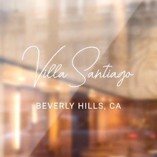 Persoonlijke moderne naam van de woonplaats raamsticker