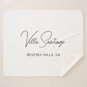 Persoonlijke moderne naam van de woonplaats sherpa deken (Voorkant (horizontaal))