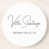 Persoonlijke moderne naam van de woonplaats zandsteen onderzetter (Voorkant)