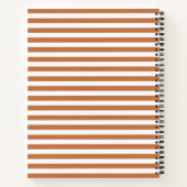 Persoonlijke moderne oranje strepen notitieboek (Achterkant)