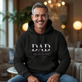 Persoonlijke moderne papa zwarte hoodie