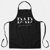 Persoonlijke moderne papa zwarte schort (Voorkant)