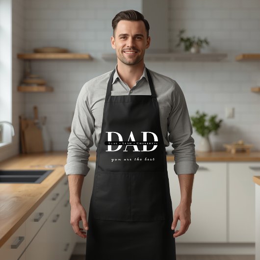 Persoonlijke moderne papa zwarte schort
