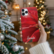 Persoonlijke moderne poinsettia telefoonhoes