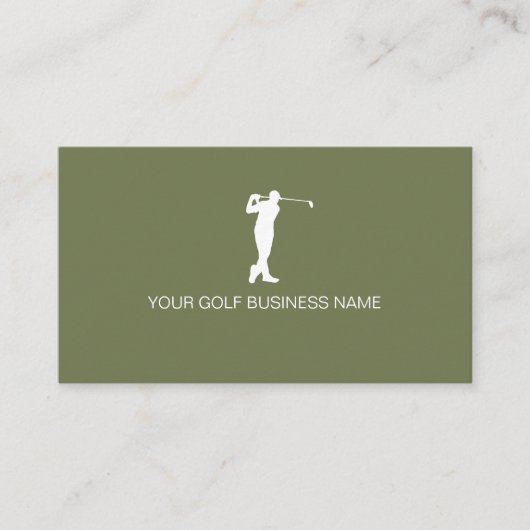 Persoonlijke moderne professionele golf visitekaartje (Voorkant)