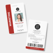 Persoonlijke moderne professionele personeelskaart badge (Voor- en achterkant)