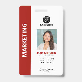Persoonlijke moderne professionele personeelskaart badge