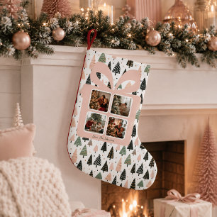 Persoonlijke moderne roze Kerst- Kleine Kerstsok