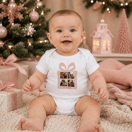 Persoonlijke moderne roze Kerstmis Romper