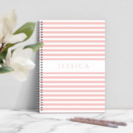 Persoonlijke Moderne Roze Strepen Notitieboek