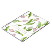 Persoonlijke Moderne Roze Tulp Notitieboek (Linkerzijde)