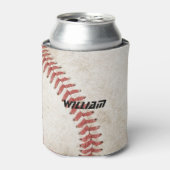 Persoonlijke moderne rustieke honkbal Cool Blikjeskoeler (Blikje Voorkant)