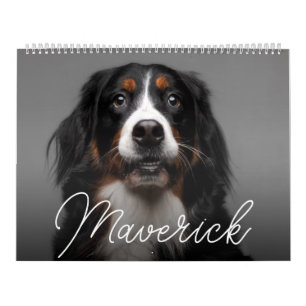 Persoonlijke moderne script hond kalender
