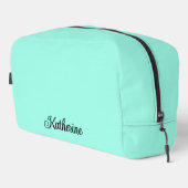 Persoonlijke Moderne Script Turquoise Toilettas Toilettasje (Rechterhoek)