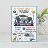 Persoonlijke moderne sheriff politie verjaardagsfe kaart (Staand voorkant)