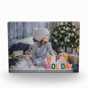 Persoonlijke moderne speelse kerstherinnering fotoblokken