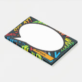 Persoonlijke moderne spraakballon leuk stripboek post-it® notes (Schuin)