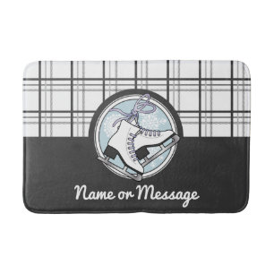 Persoonlijke moderne tartan-schaatsmat badmat