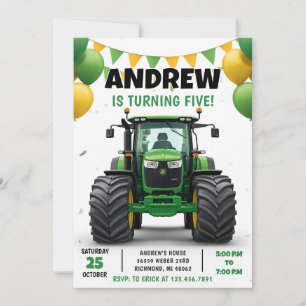 Persoonlijke Moderne Tractor Verjaardag Kaart