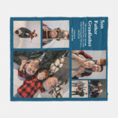 Persoonlijke Moderne Vader | 6 foto Fleece Deken (Voorkant (Horizontaal))