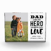 Persoonlijke moderne vaders Dag Foto Plaque (Voorkant)