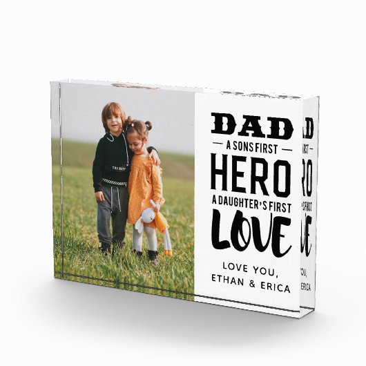 Persoonlijke moderne vaders Dag Foto Plaque (Rechts)