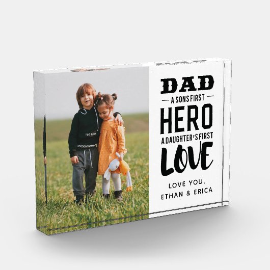 Persoonlijke moderne vaders Dag Foto Plaque (Links)