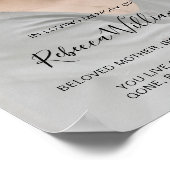 Persoonlijke moderne viering van het leven begrafe poster (Hoek)