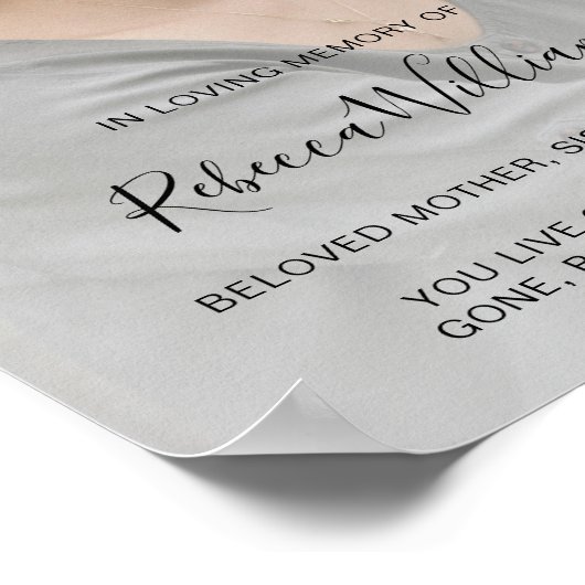 Persoonlijke moderne viering van het leven begrafe poster (Hoek)