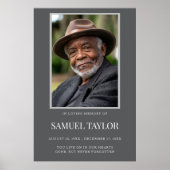 Persoonlijke moderne viering van het leven begrafe poster (Voorkant)