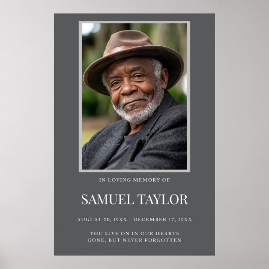 Persoonlijke moderne viering van het leven begrafe poster (Voorkant)