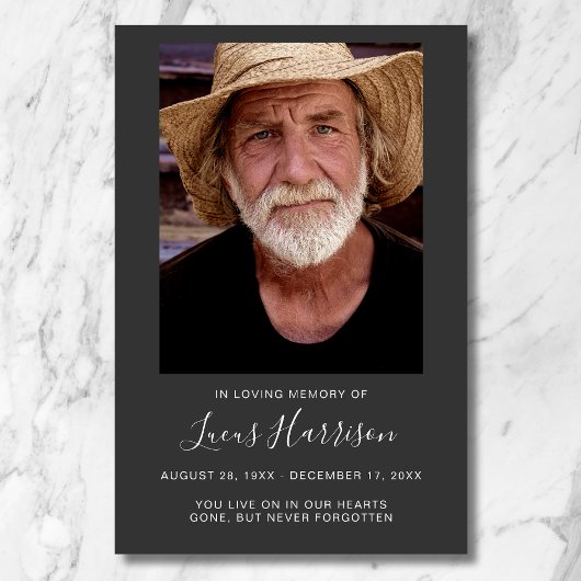 Persoonlijke moderne viering van het leven begrafe poster