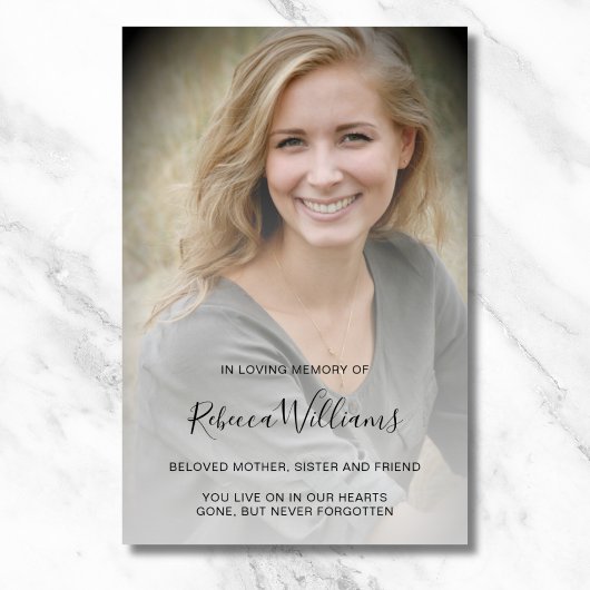 Persoonlijke moderne viering van het leven begrafe poster