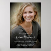 Persoonlijke Moderne Viering van het Leven Funeral Poster (Voorkant)