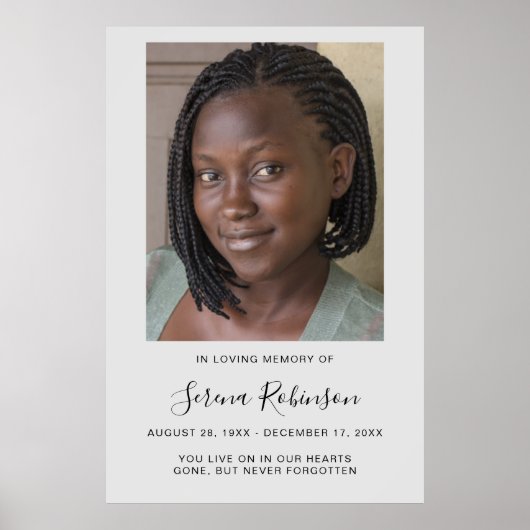 Persoonlijke moderne viering van rouwplechtigheid poster (Voorkant)