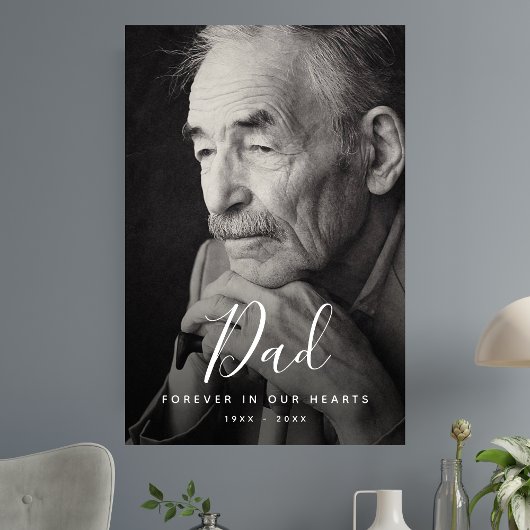 Persoonlijke moderne viering van rouwplechtigheid poster