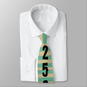 Persoonlijke moderne vintage zwarte letters Strepe Stropdas