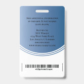 Persoonlijke moderne zakelijke medewerker Foto Log Badge (Back)