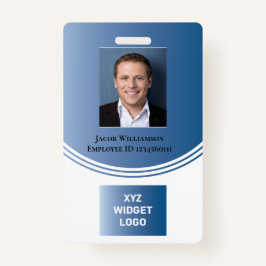 Persoonlijke moderne zakelijke medewerker Foto Log Badge