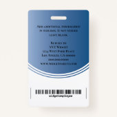 Persoonlijke moderne zakelijke medewerker Foto Log Badge (Achterkant)