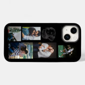 Persoonlijke moderne zwarte 6 foto collage Case-Mate iPhone case (Achterkant (horizontaal))