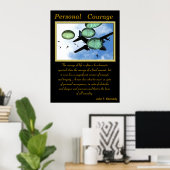 Persoonlijke moed: afdaling uit de lucht poster (Thuiskantoor)