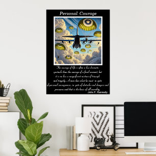 Persoonlijke moed: naar beneden drijven poster