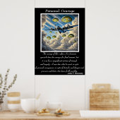 Persoonlijke moed: springen van de hoogten poster (Keuken)