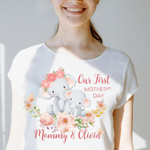 Persoonlijke moeder Baby eerste Moederdag T-shirt