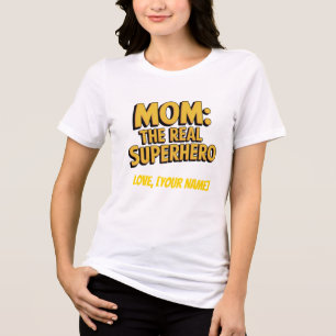 Persoonlijke Moeder De Echte Superheld Moederdag Tri-Blend Shirt