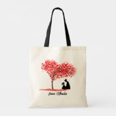 Persoonlijke Moeder & Dochter Liefde Boodschappent Tote Bag (Achterkant)