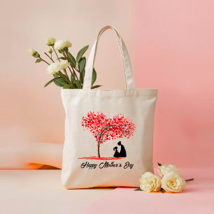 Persoonlijke Moeder & Dochter Liefde Boodschappent Tote Bag
