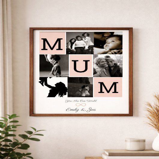 Persoonlijke Moeder foto afdruk, Moederdag cadeau Poster
